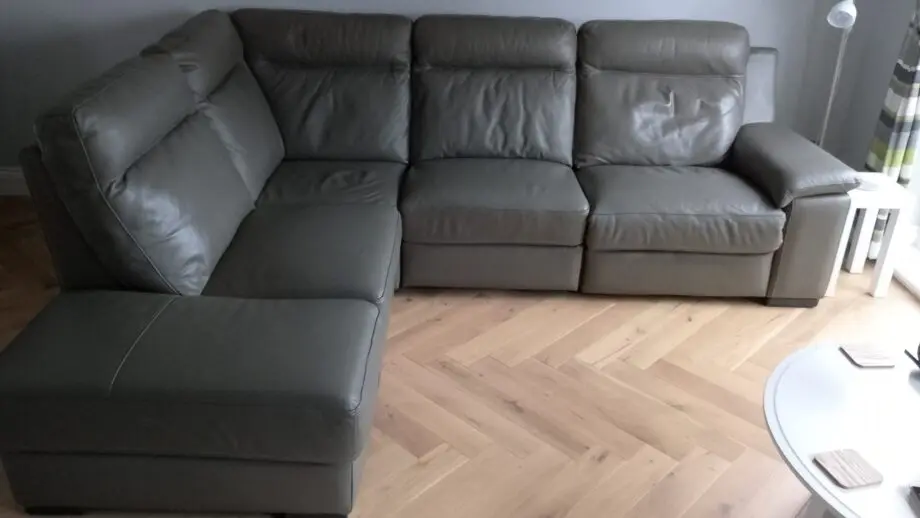 Harveys Leather Grey Corner Unit
