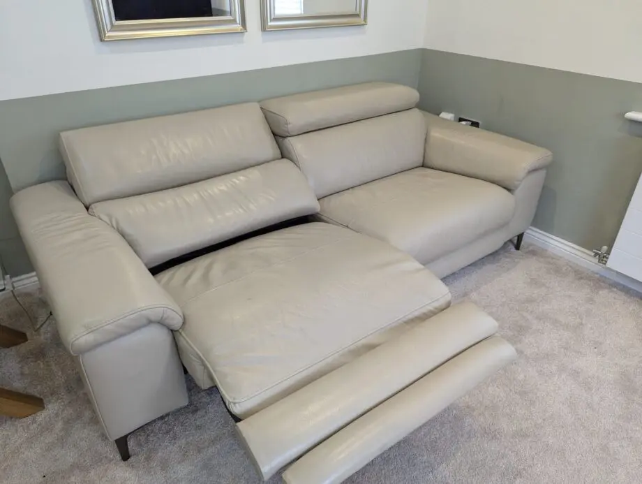 BARKER AND STONEHOUSE PAOLO 3 SEATER LEATHER RECLINER