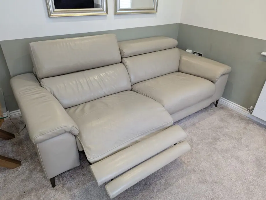 BARKER AND STONEHOUSE PAOLO 3 SEATER LEATHER RECLINER