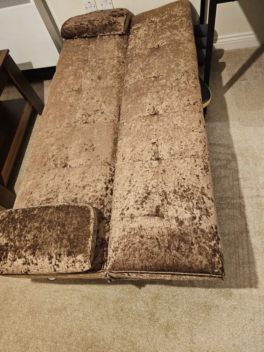 Merlot Faux Italian-Style Sofa Bed