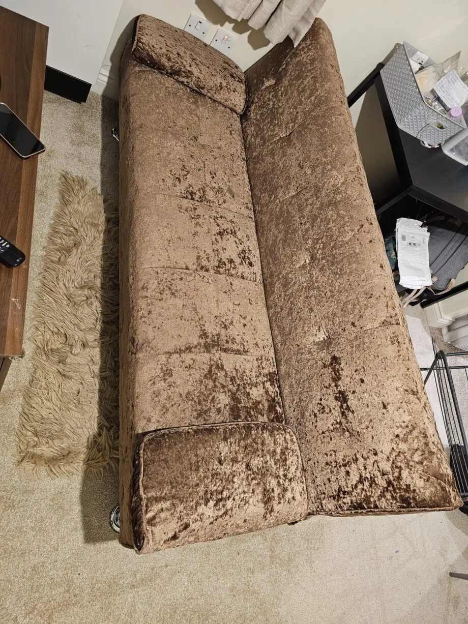 Merlot Faux Italian-Style Sofa Bed