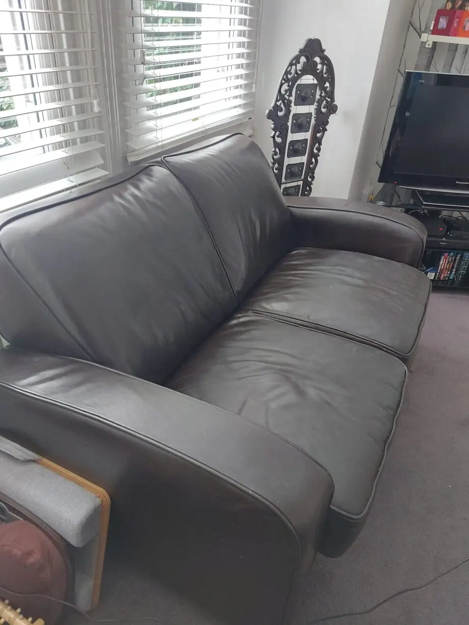 2 seater leather sofa