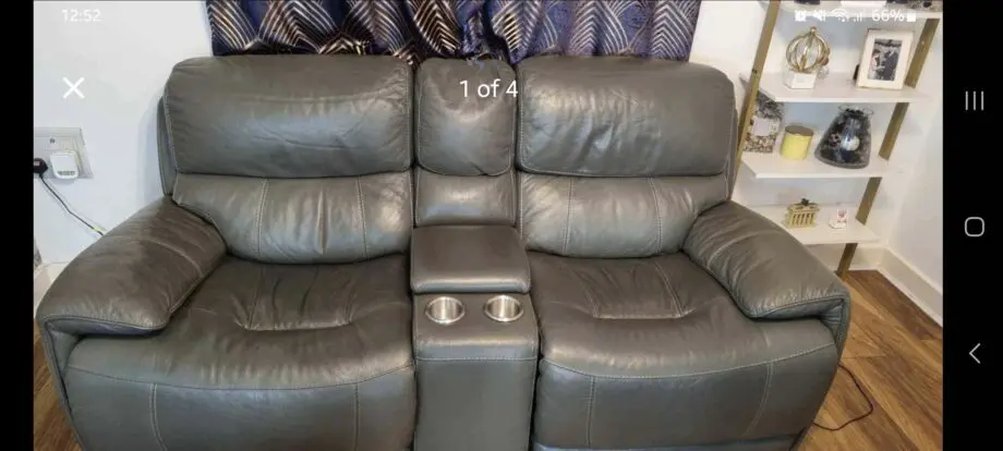 Rocco 2 Seater Leather Power Rocker Sofa with Cup Holders and Power Headrests