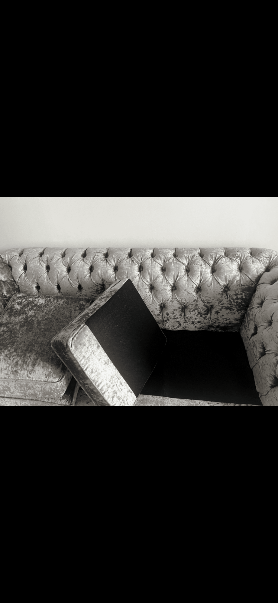 Shimmer silver sofa