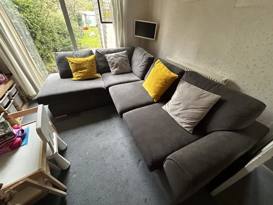 DFS grey corner sofa set