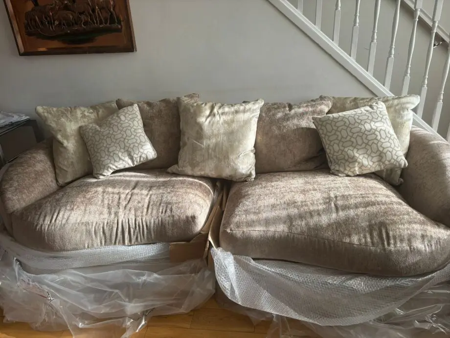 (Bespoke) Buoyant Logan 4 Seater and Swivel Chair in coco plain mink