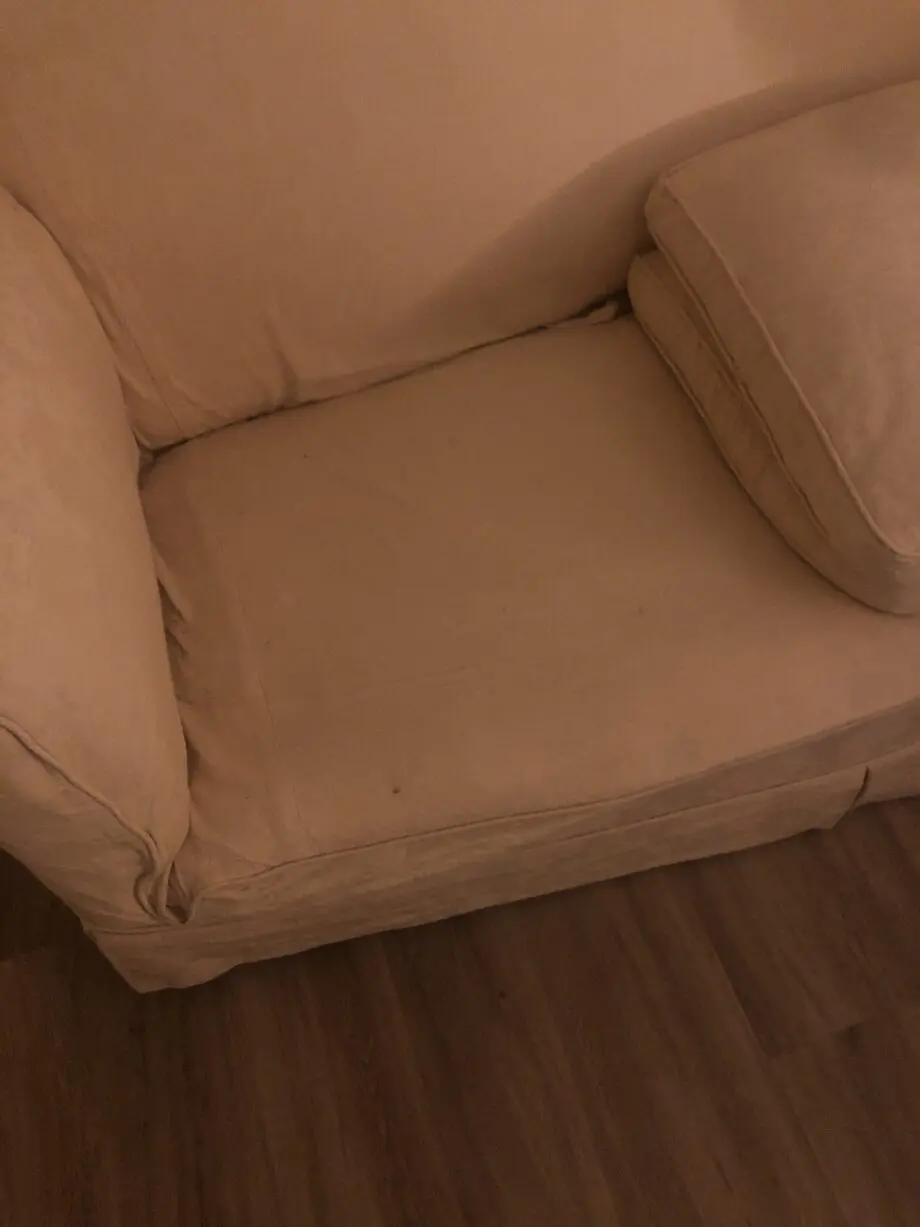 Old deep seated sofa