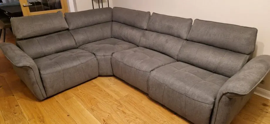 Sofolgy corner double power recliner sofa with double power headrest