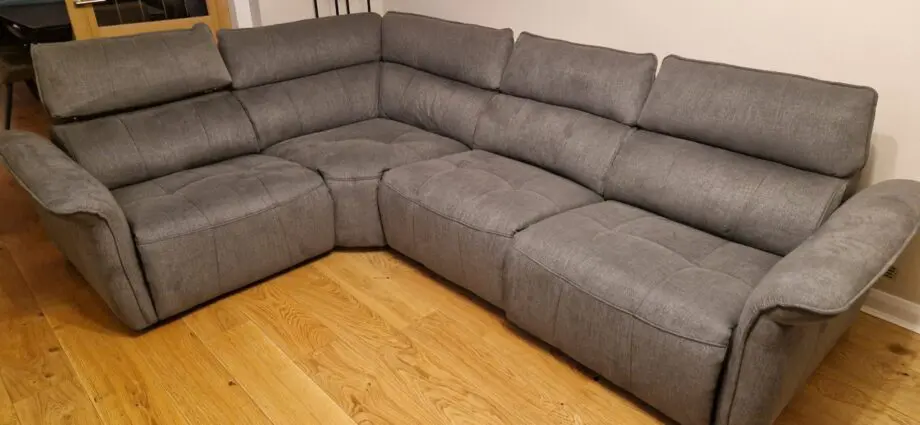 Sofolgy corner double power recliner sofa with double power headrest