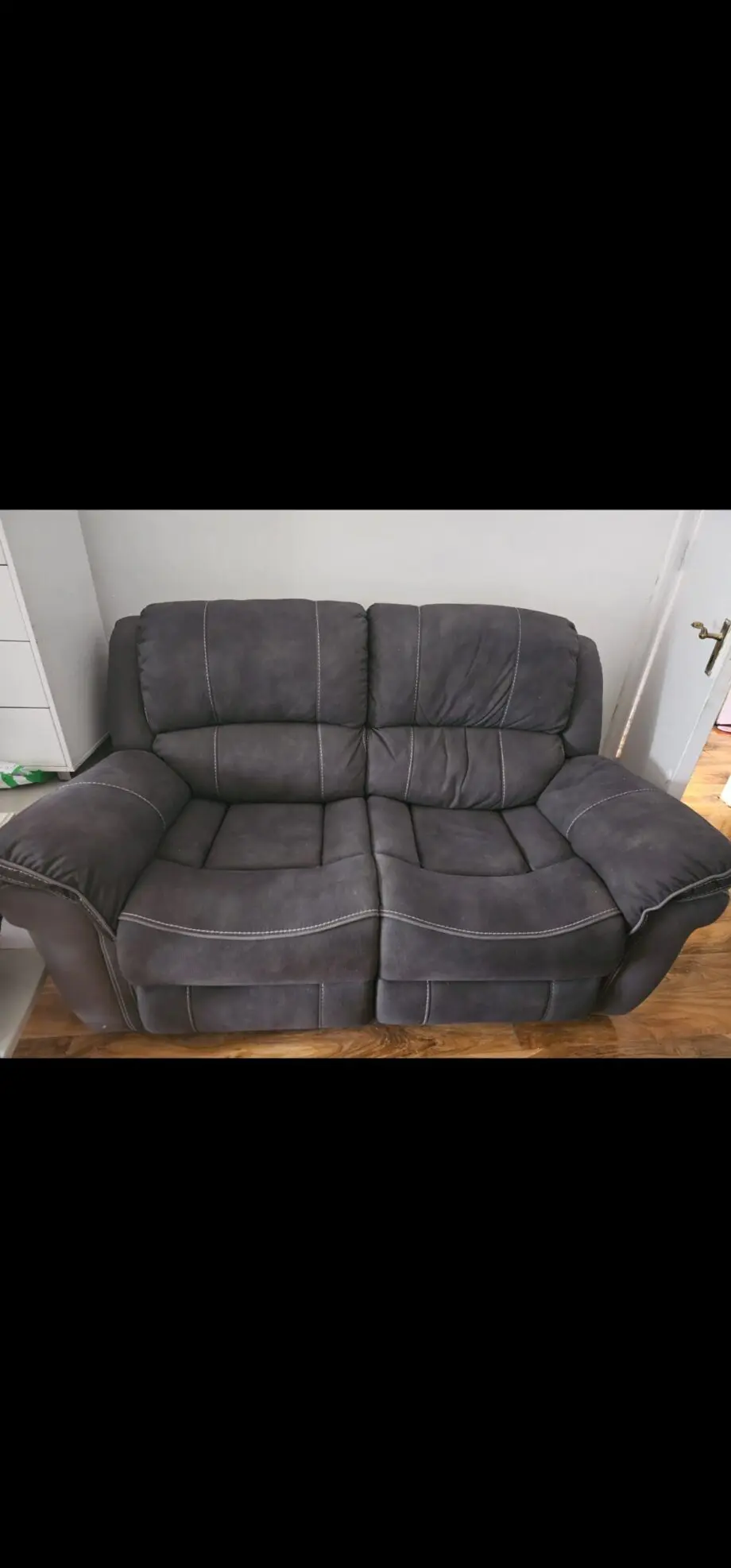 Meudon 2 seater upholstered reclining sofa