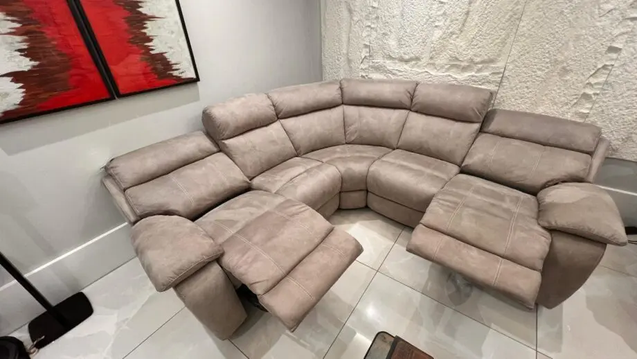 Moreno Fabric Power Recliner Sofa and Power Headrests