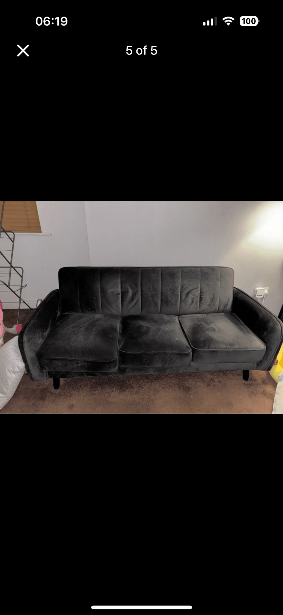 Grey 3 seater sofa