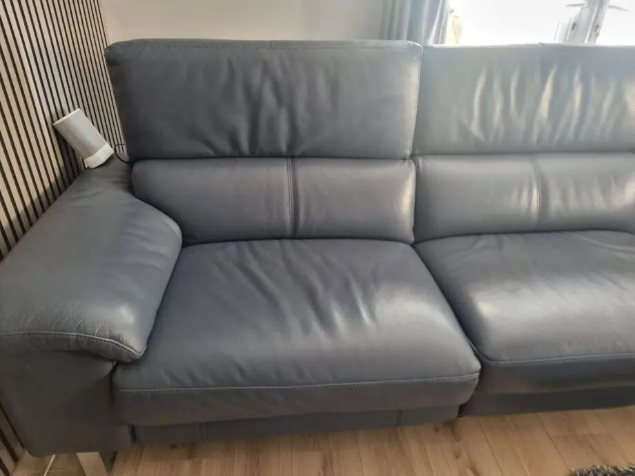 Milano Denium Blue Leather Sofa