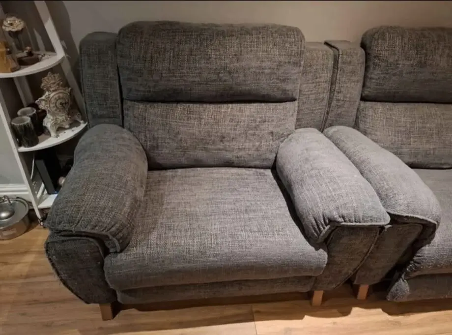 Laz-boy electric recliner sofa and electric recliner cuddle chair.