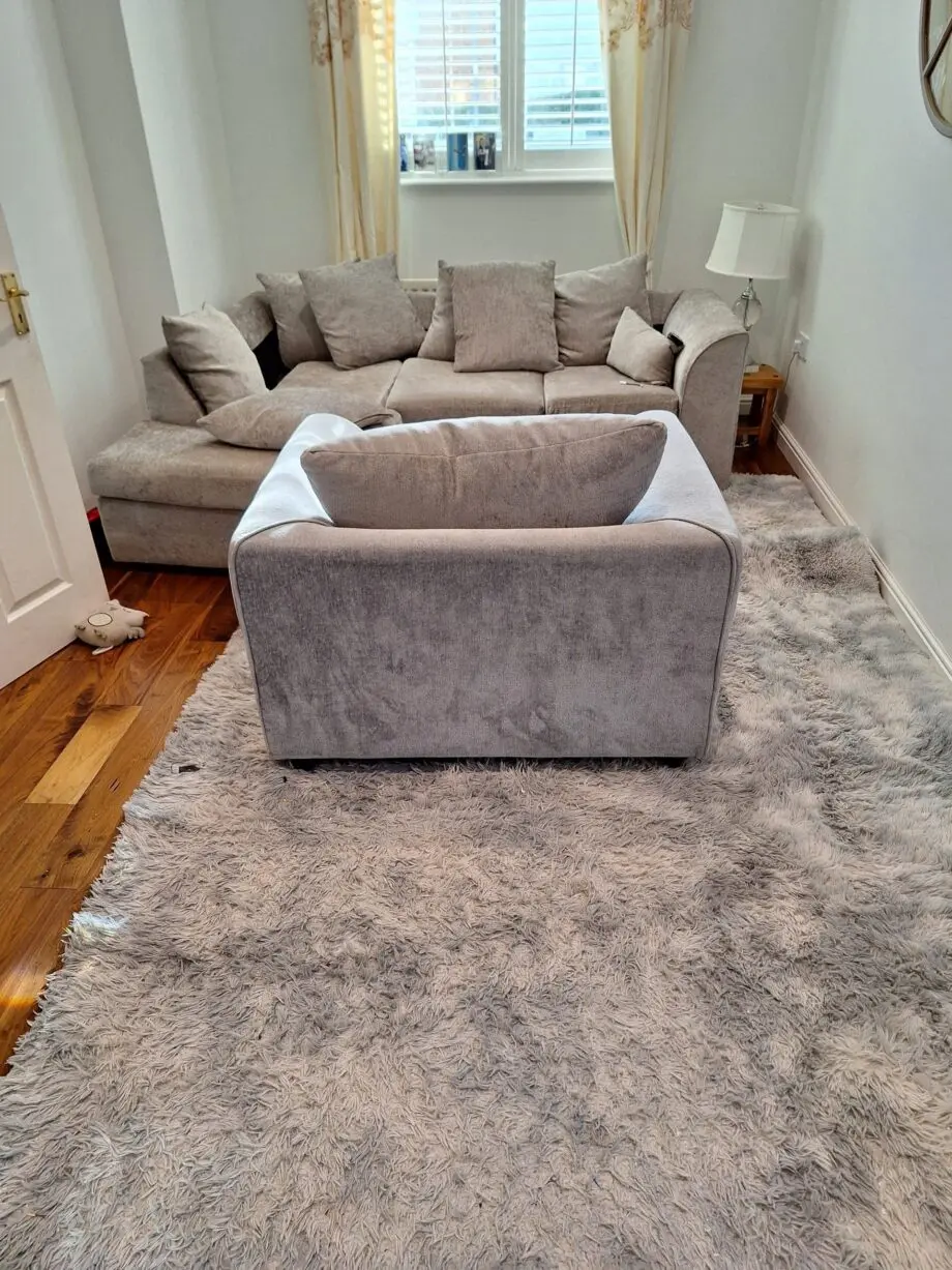 Light grey single sofa