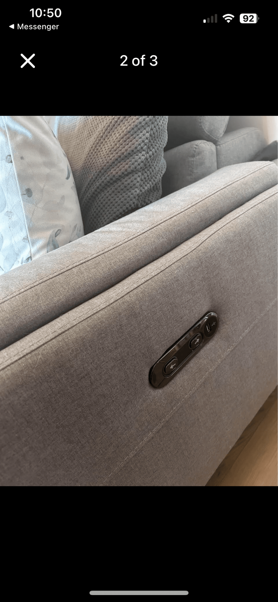 3 + 2 electric recliners from Harvey’s in grey