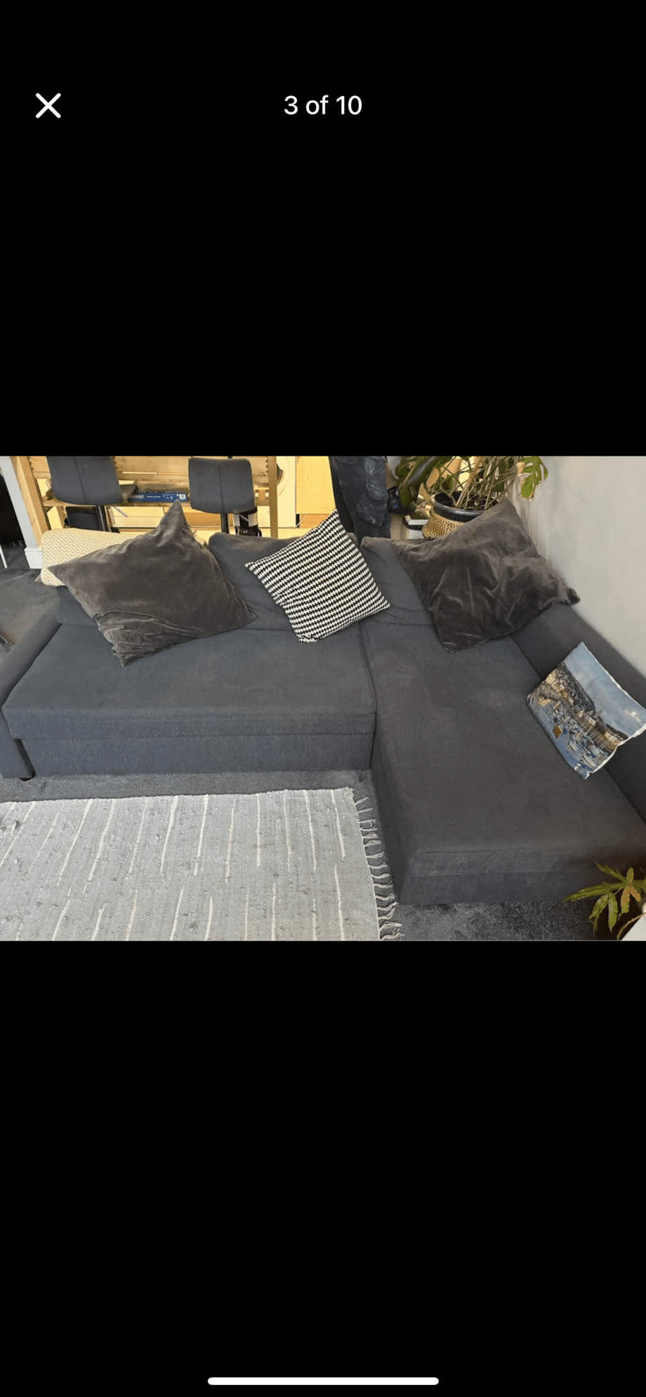 IKEA grey corner sofa