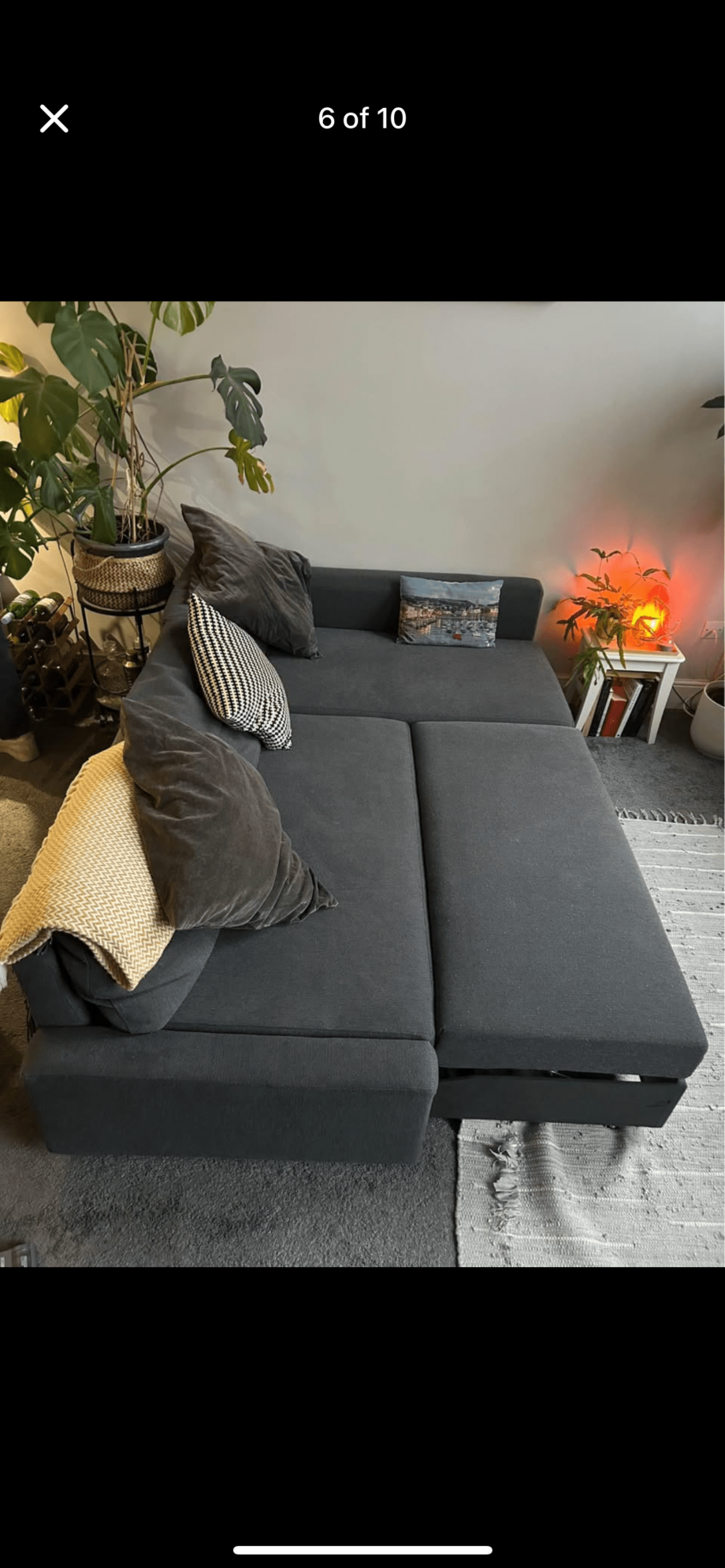 IKEA grey corner sofa