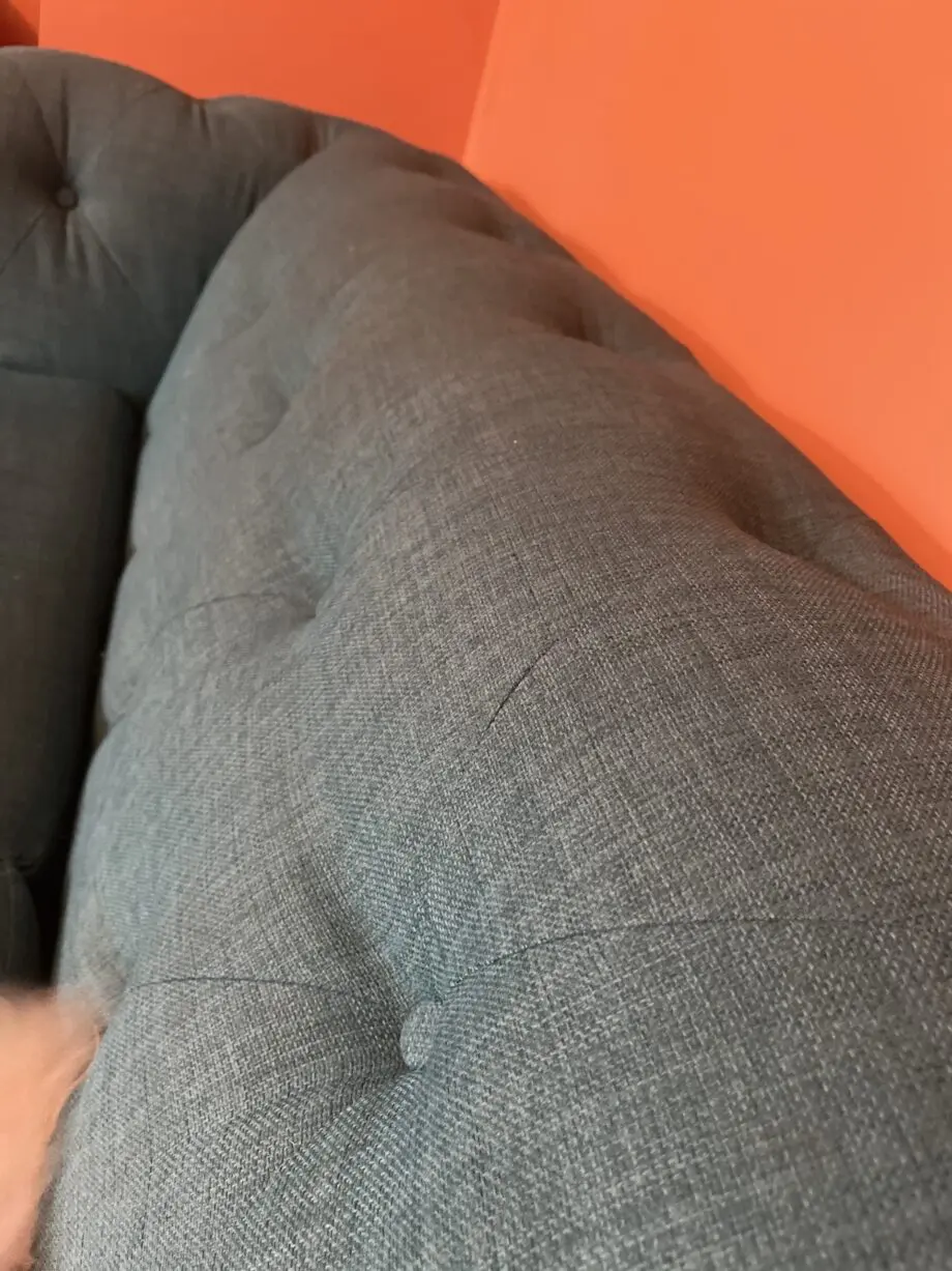 Tradional turquoise 3 seat sofa (DFS)