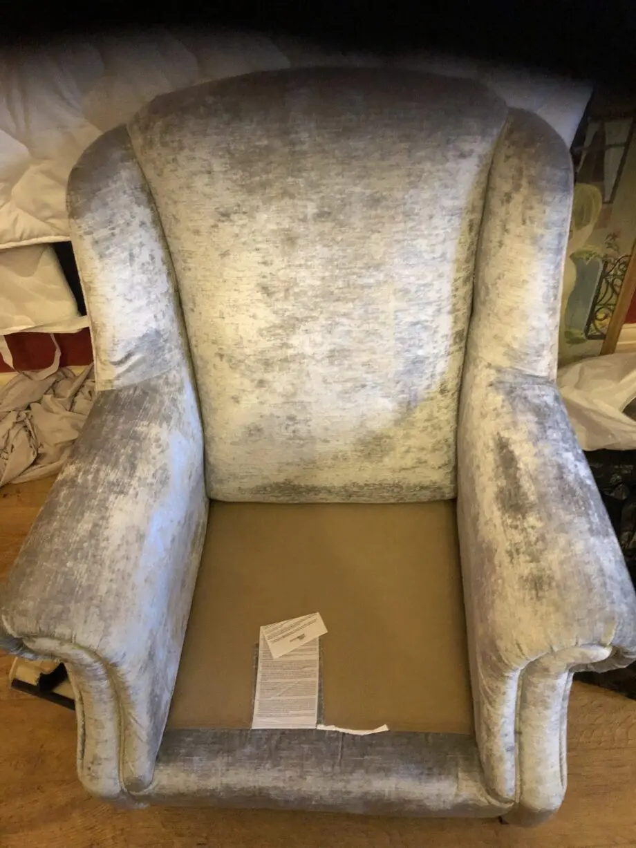 Alstons Lowry grey velvet Chair