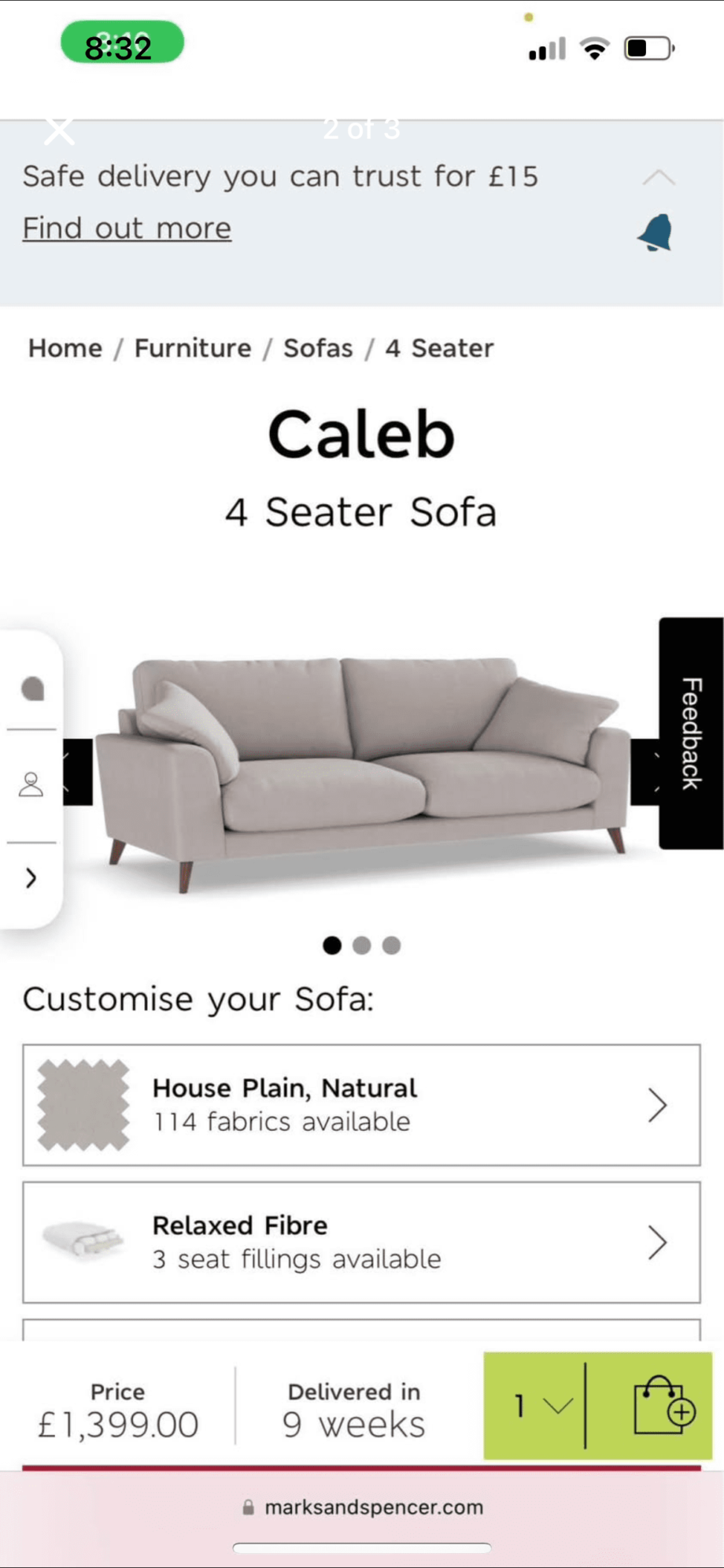 Brand New M&S 4 seater sofa & loveseat