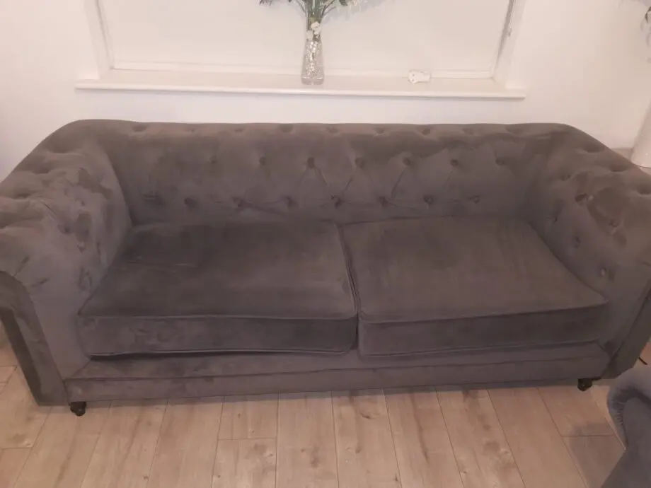 Chesterfield grey 4 seater