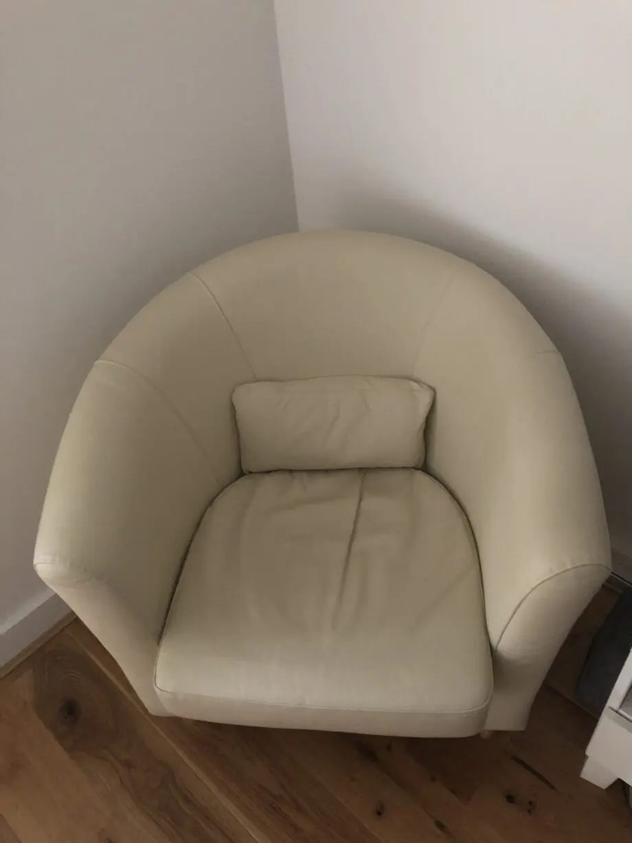Ivory IKEA Tullsta armchair