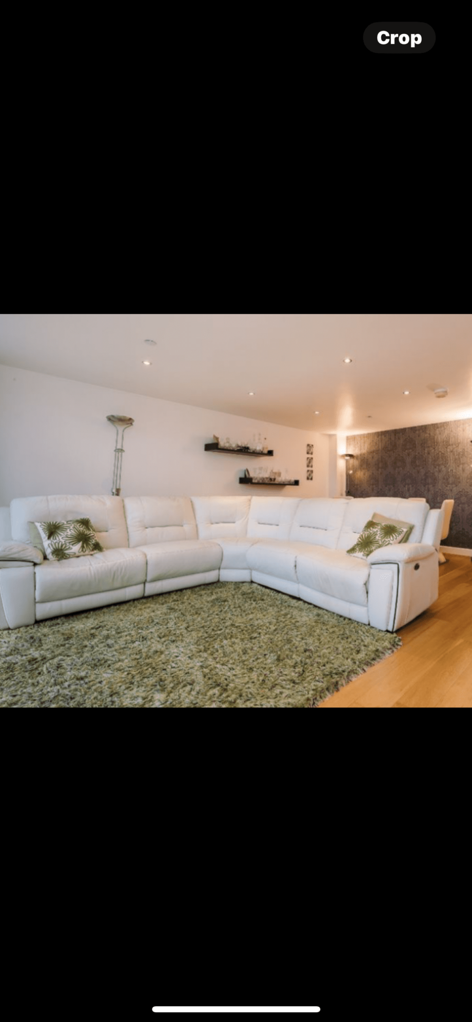 Electric recliners leather corner suite in light beige