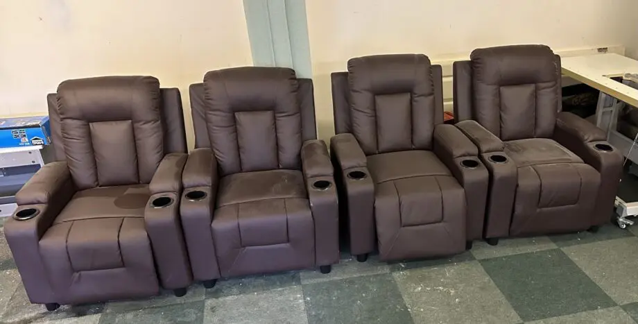 18 x FAUX LEATHER RECLINER LOUNGE CINEMA ARMCHAIR SOFA FOR SALE