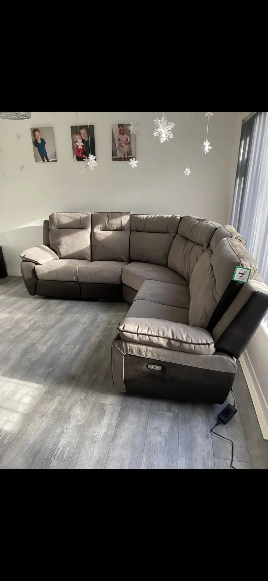 Grey corner sofa