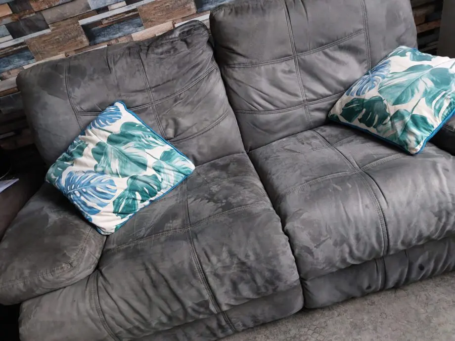Grey 2 seater reclining sofology sofa