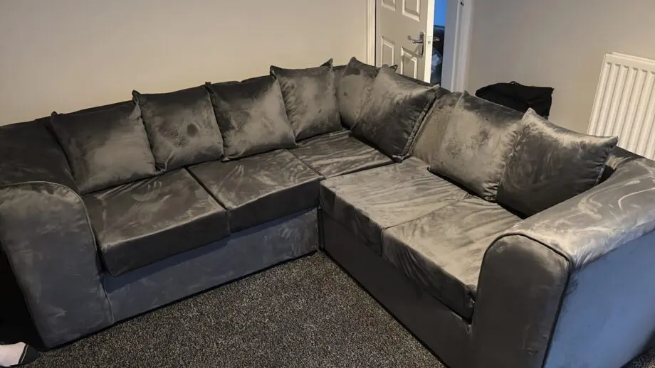 Grey Plush velvet