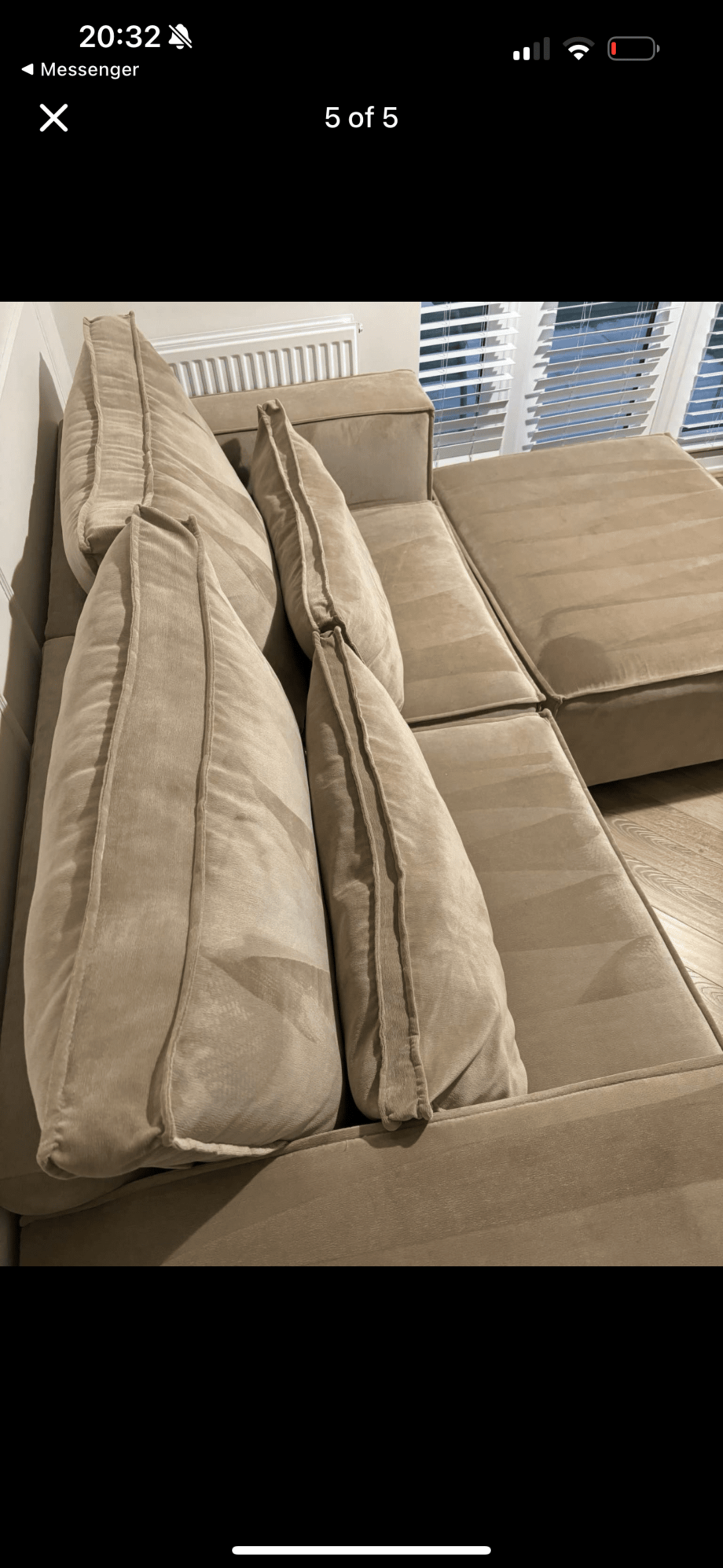 Beige sofa
