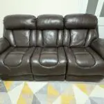 2 Brown DFS recliner sofas