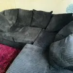 L shaped comfy sofa facing right hand