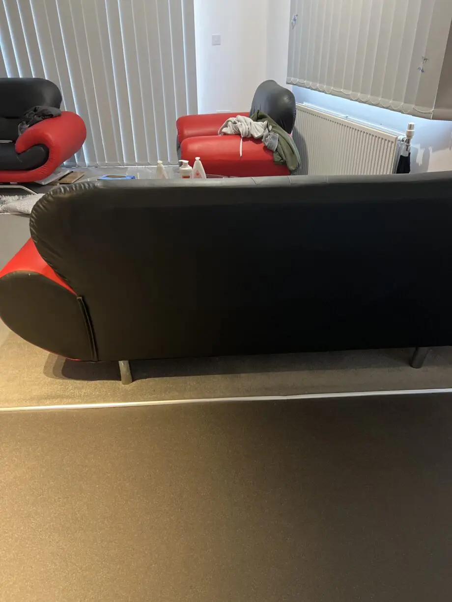 Black and red couch