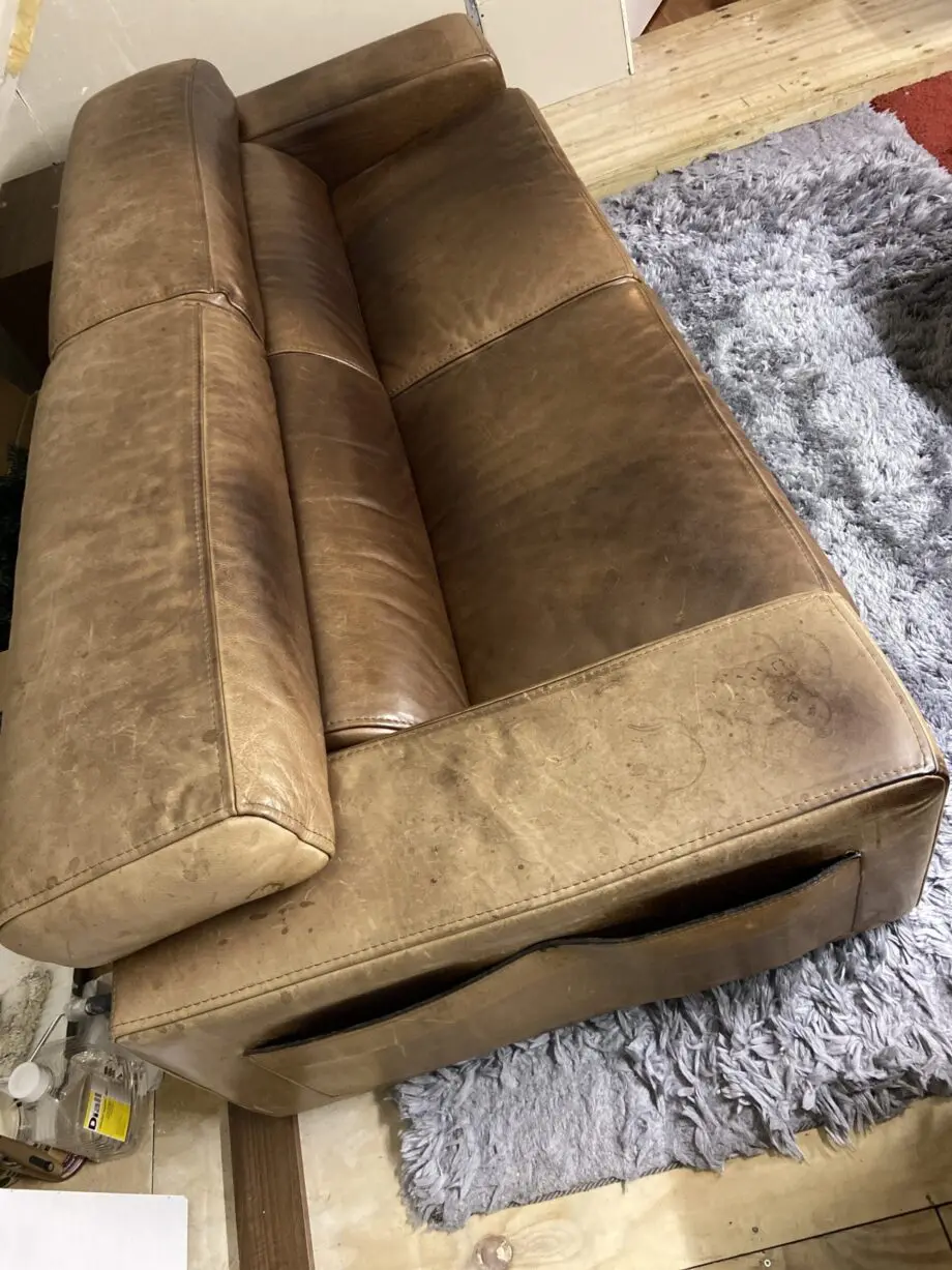 2 matching Bespoke Italian Leather Sofas
