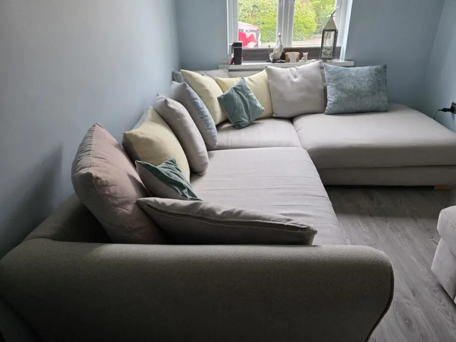 DFS Grey 4 Left Hand Arm Seater Corner Sofa