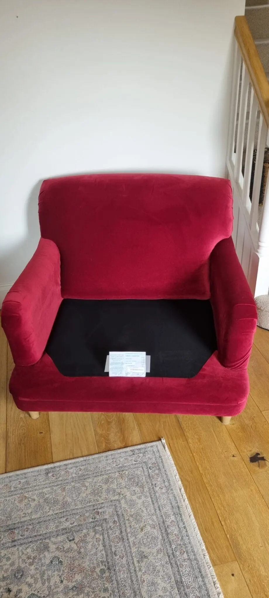 Loaf Pudding Love Seat. In Merlot Clever Deep Velvet
