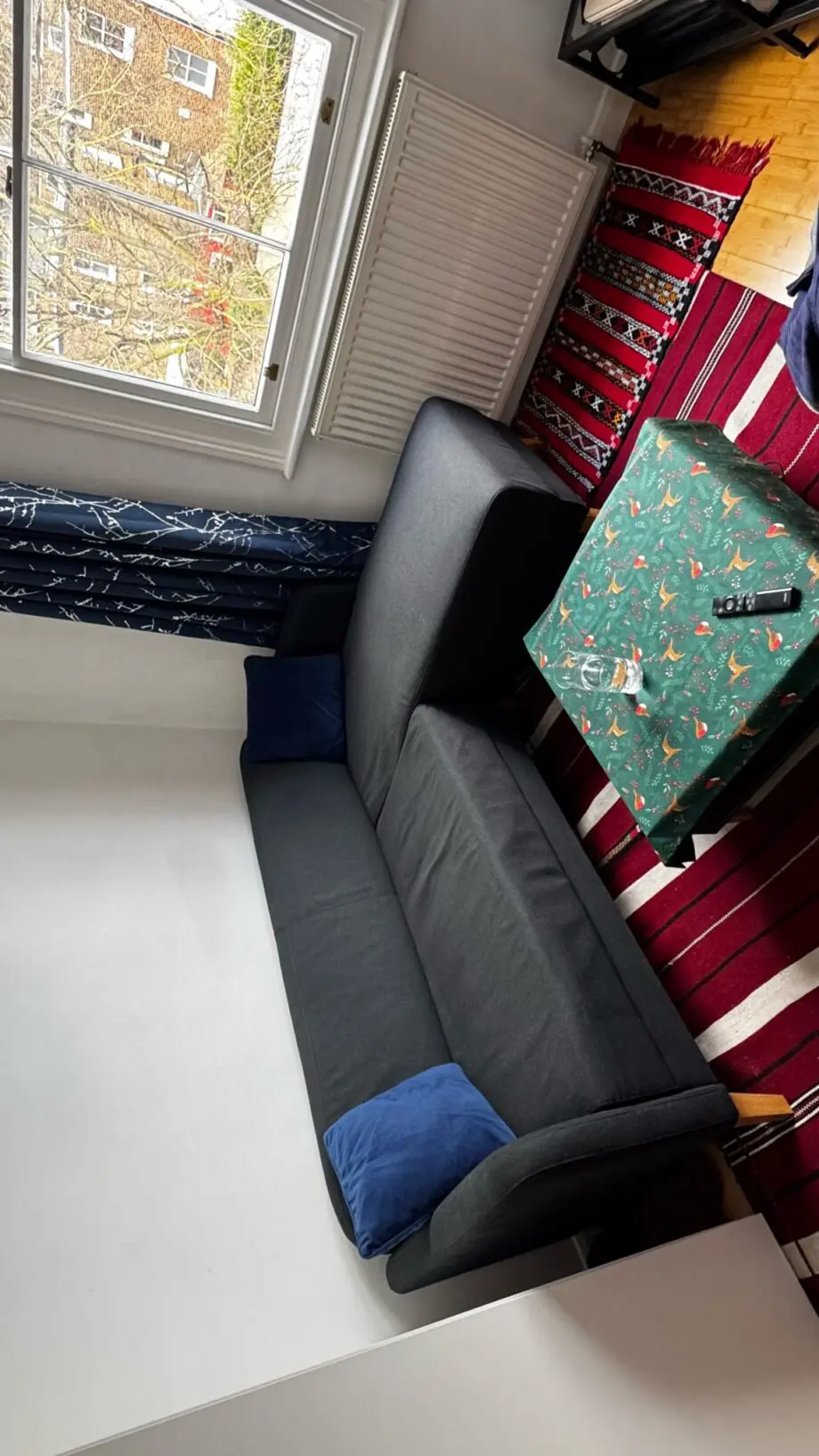 Dark grey corner sofa