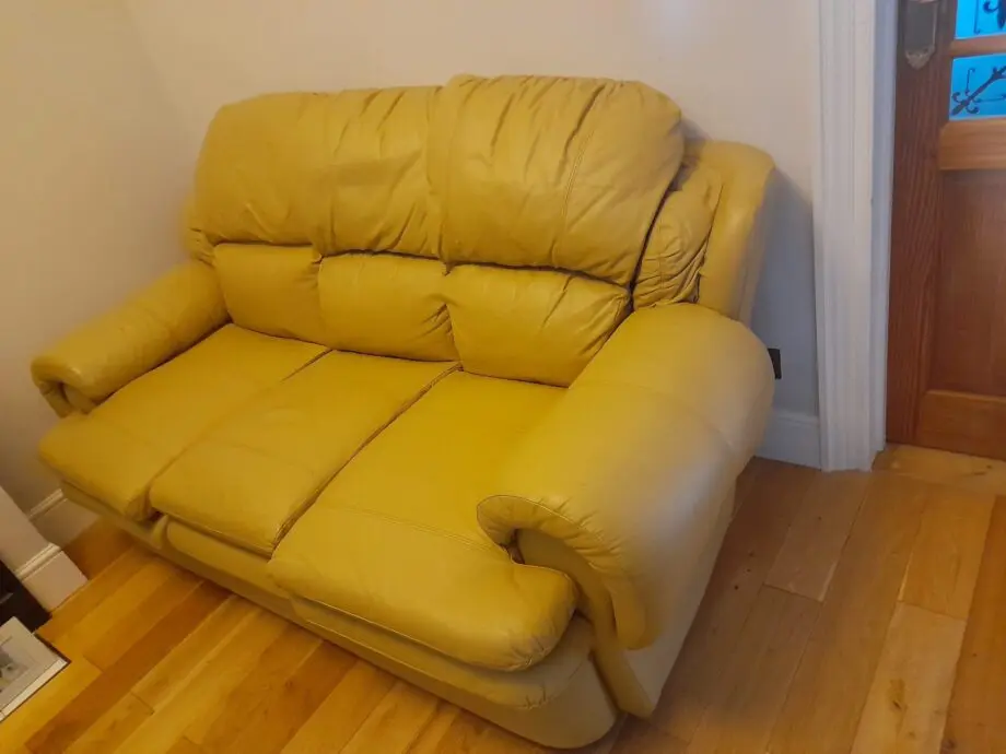 3 and 2 seater real leather sofa set