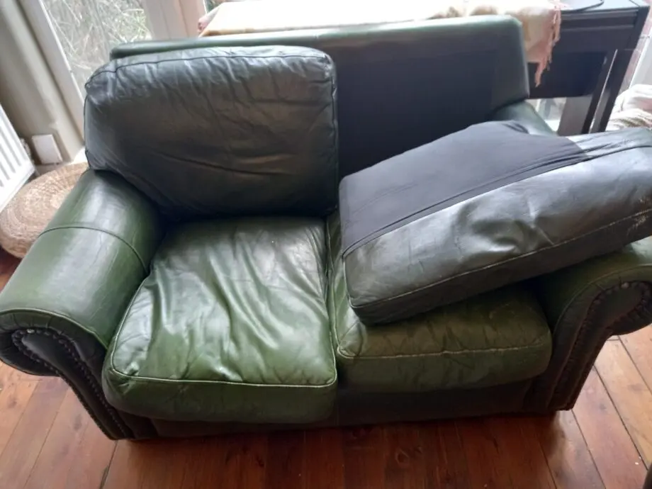 Green 2 Seater Leather