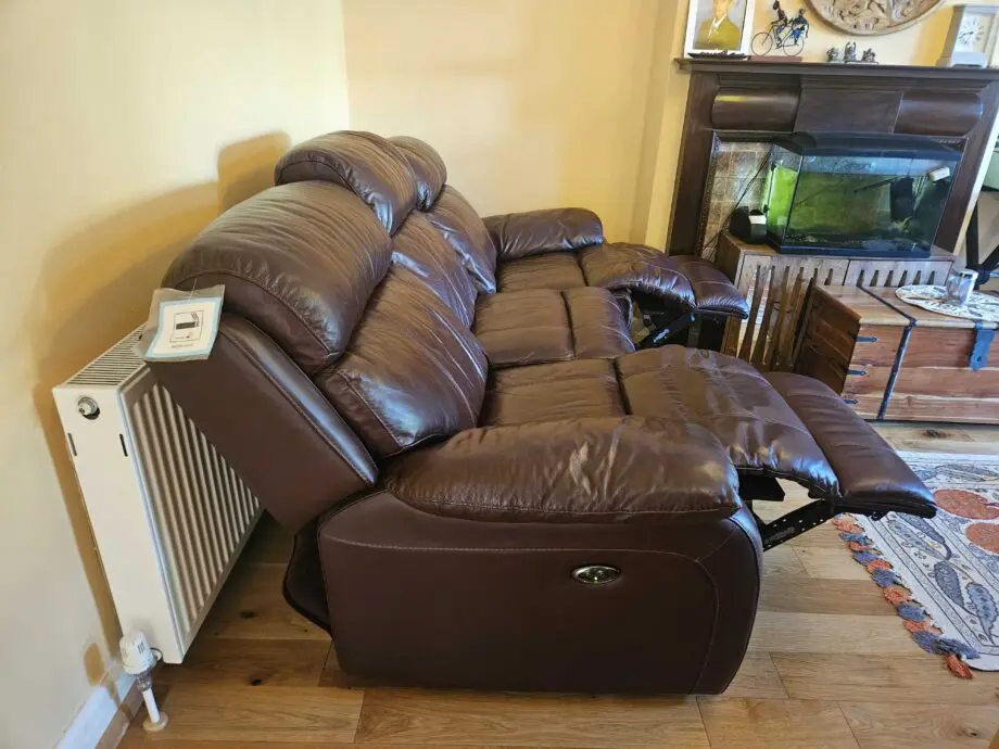 Snug 3 Seater Leather Power Recliner Sofa