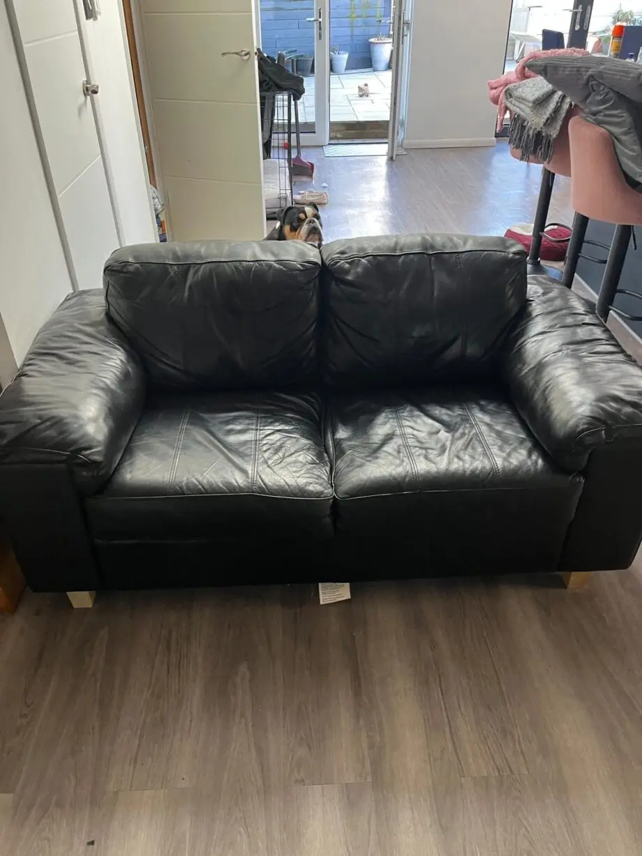 2 leather sofas