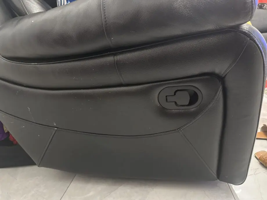 Harveys black pure leather sofa