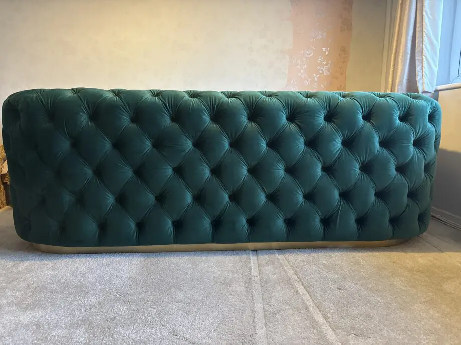 Frankfurt Three-Seater Sofa – Bottle Green Velvet – RRP £1,200 – BRAND NEW CONDITION