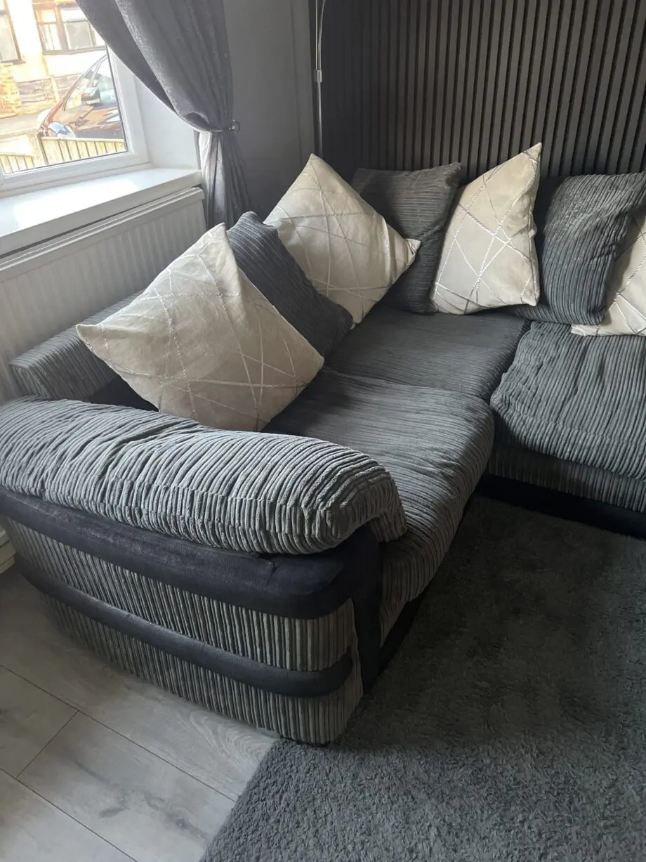 Harvey’s grey corner sofa