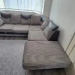 Grey L shape corner sofa