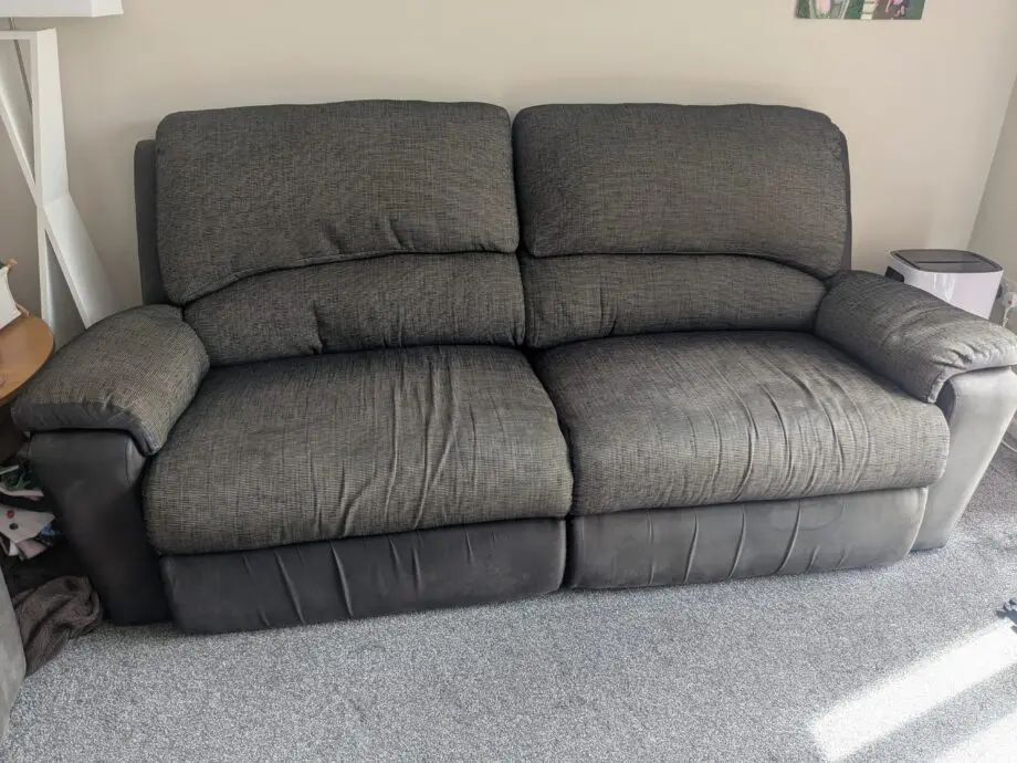 DFS Electric recliner 3 seater sofa and comfortable armchair