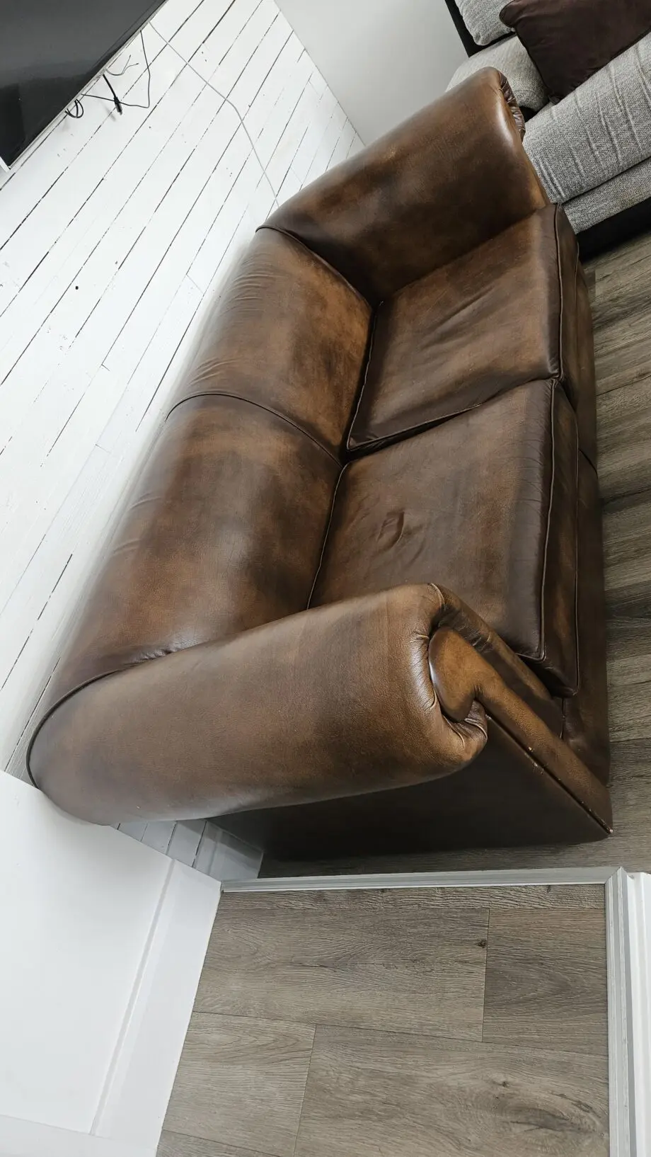 Brown Leather Sofa